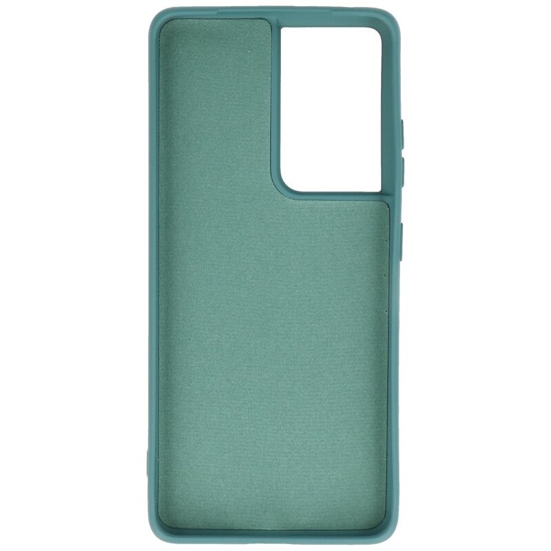 Mode Farbe TPU Fall Samsung Galaxy S21 Ultra D. Grün