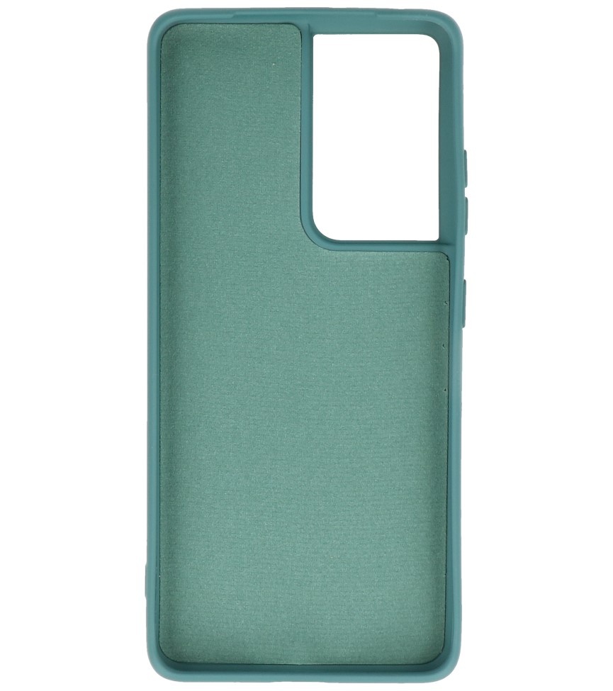 Estuche de TPU en color de moda Samsung Galaxy S21 Ultra D. Verde