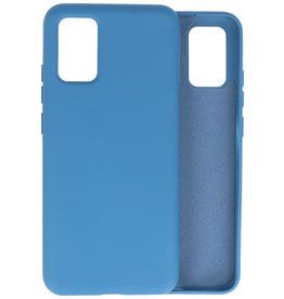 Carcasa de TPU de color de moda de 2.0 mm de espesor para Samsung Galaxy A02s Azul marino