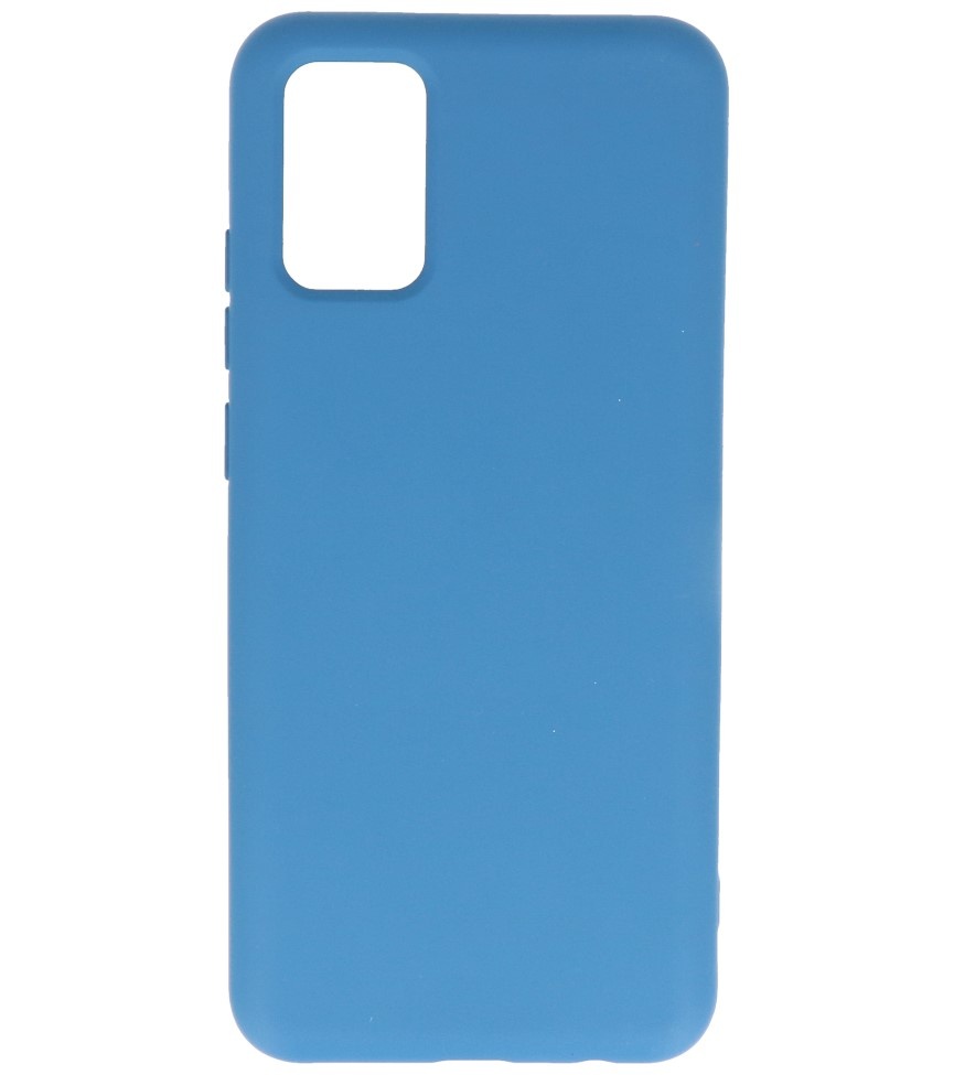 Carcasa de TPU en color de moda para Samsung Galaxy A02s Azul marino