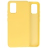 Custodia in TPU di colore moda spesso 2,0 mm per Samsung Galaxy A02s gialla
