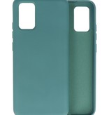 Fashion Color TPU Hoesje Samsung Galaxy A02s Donker Groen