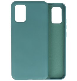 Carcasa de TPU de color de moda de 2.0 mm de grosor para Samsung Galaxy A02s verde oscuro