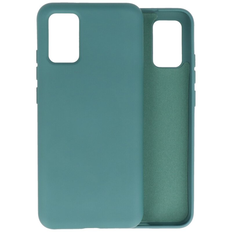 Fashion Color TPU Hoesje Samsung Galaxy A02s Donker Groen