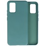 Custodia in TPU di colore moda spesso 2,0 mm per Samsung Galaxy A02s verde scuro