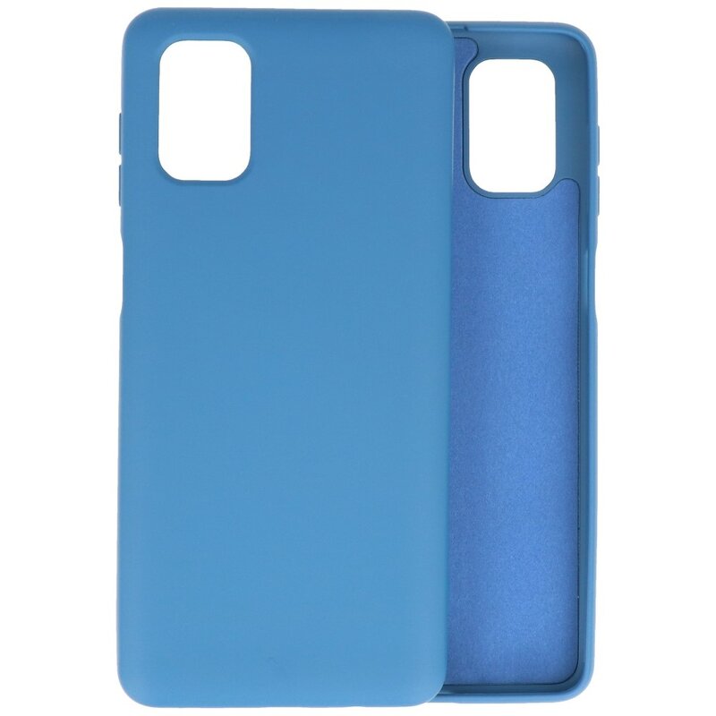 Carcasa de TPU en color de moda para Samsung Galaxy M51 Azul marino