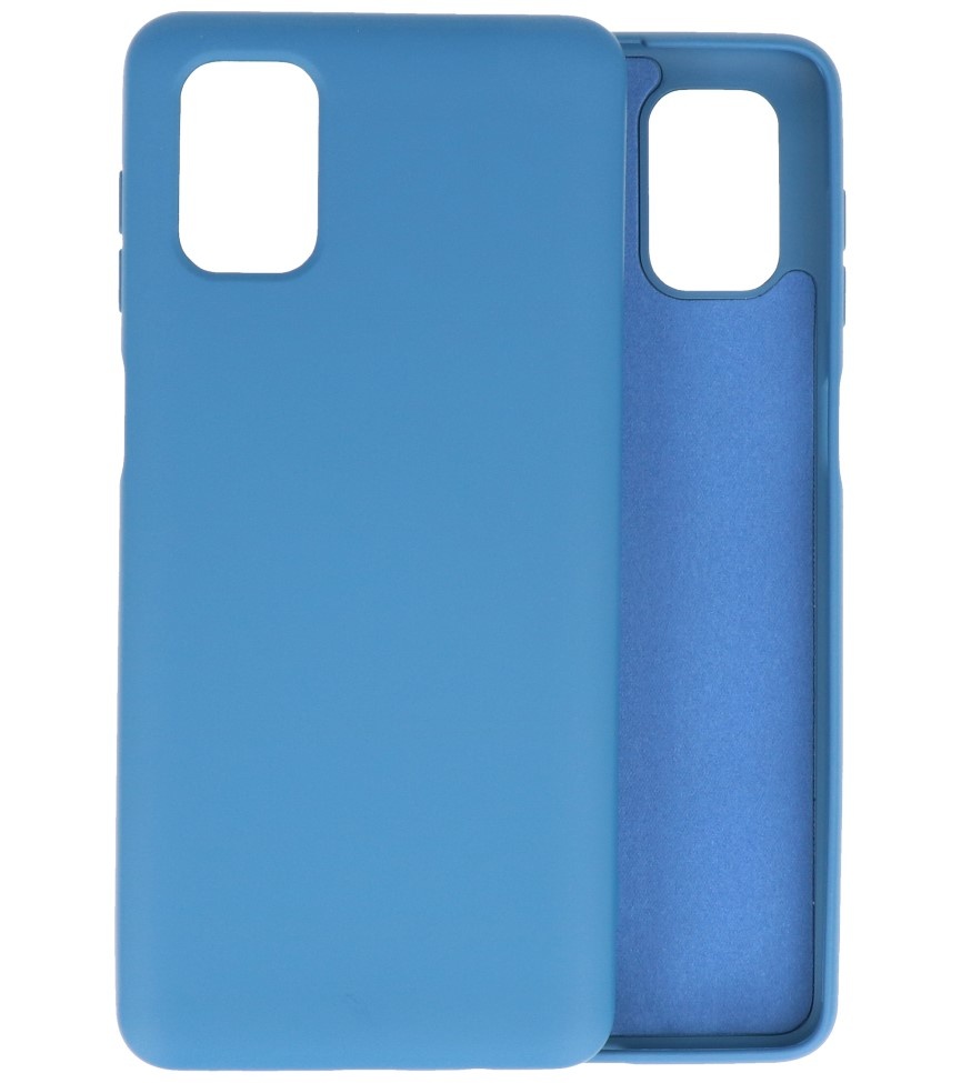 Carcasa de TPU en color de moda para Samsung Galaxy M51 Azul marino