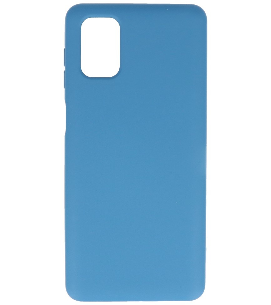 Carcasa de TPU en color de moda para Samsung Galaxy M51 Azul marino