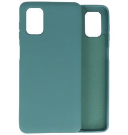 Carcasa de TPU de color de moda gruesa de 2.0 mm para Samsung Galaxy M51 verde oscuro