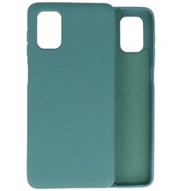 Custodia in TPU di colore moda spesso 2,0 mm per Samsung Galaxy M51 verde scuro
