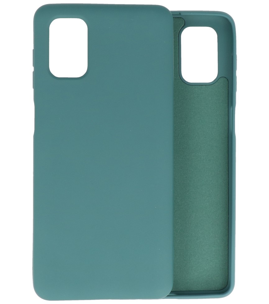 Coque en TPU Fashion Color Samsung Galaxy M51 Vert Foncé