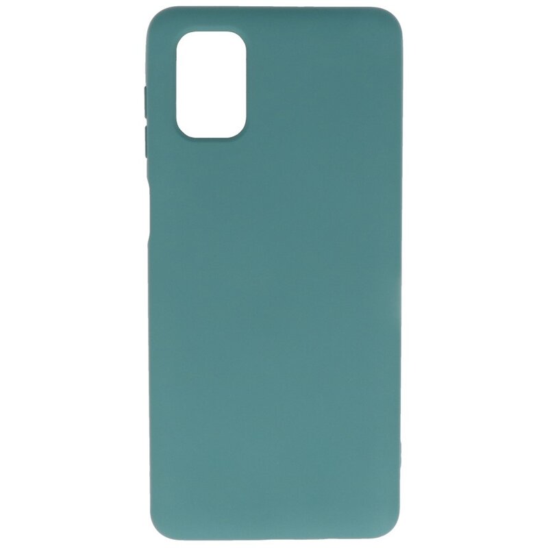 Fashion Color TPU Cover Samsung Galaxy M51 Mørkegrøn
