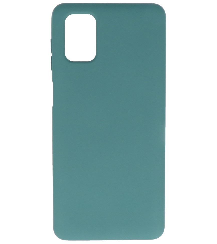 Coque en TPU Fashion Color Samsung Galaxy M51 Vert Foncé