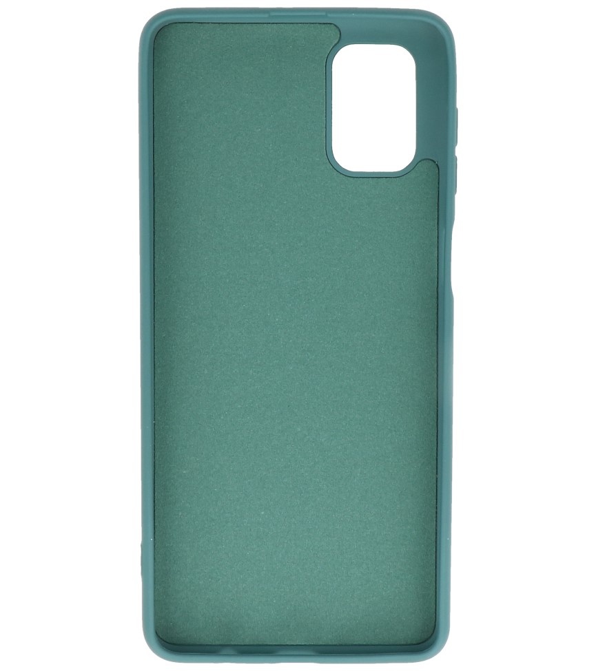 Carcasa de TPU Color Moda para Samsung Galaxy M51 Verde Oscuro