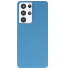 2.0mm Dikke Fashion Color TPU Hoesje Samsung Galaxy S21 Ultra Navy