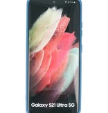 Fashion Color TPU Hoesje Samsung Galaxy S21 Ultra Navy
