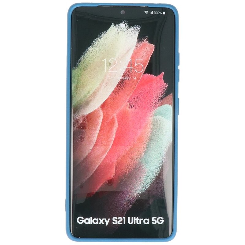 Fashion Color TPU Case Samsung Galaxy S21 Ultra Navy