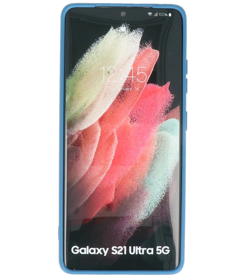 Fashion Color TPU Case Samsung Galaxy S21 Ultra Navy