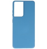 Fashion Color TPU Case Samsung Galaxy S21 Ultra Navy