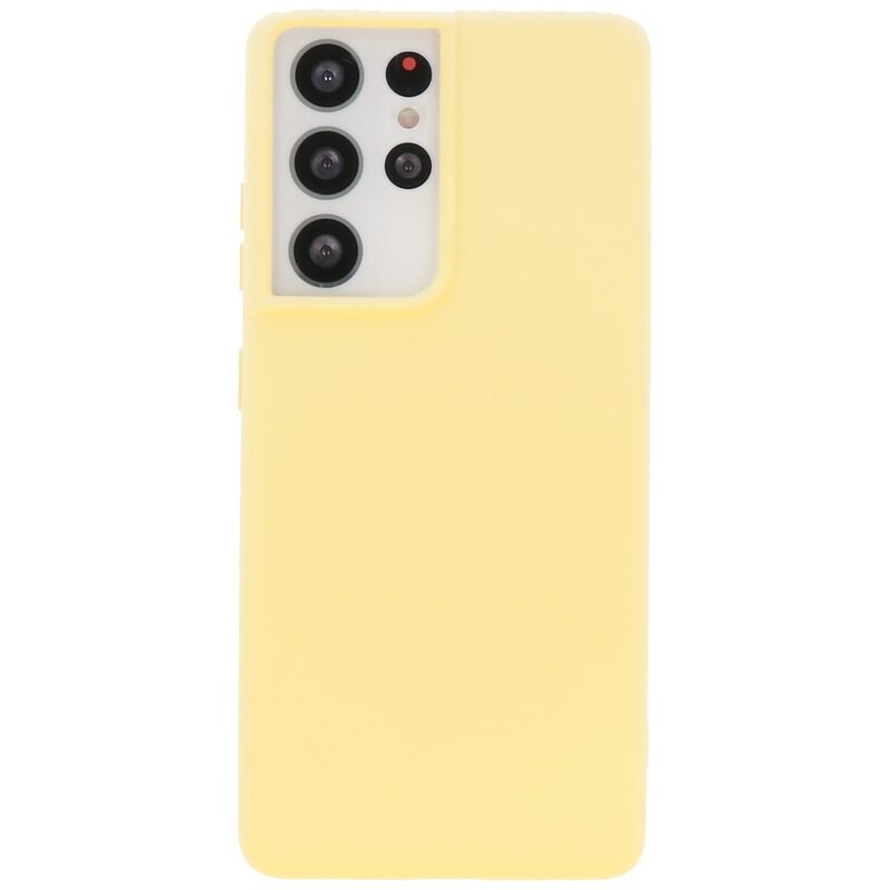 Mode farve TPU taske Samsung Galaxy S21 Ultra Yellow