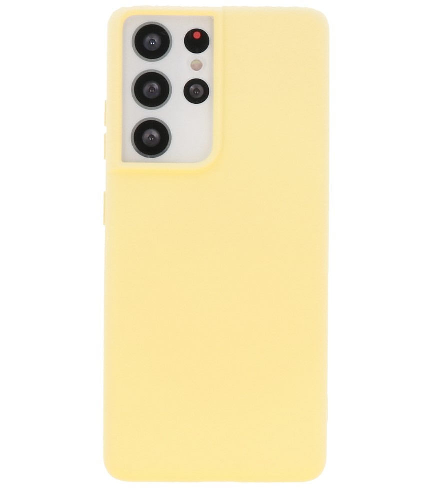 Mode Farbe TPU Fall Samsung Galaxy S21 Ultra Yellow