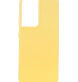 Mode farve TPU taske Samsung Galaxy S21 Ultra Yellow