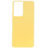 Mode farve TPU taske Samsung Galaxy S21 Ultra Yellow