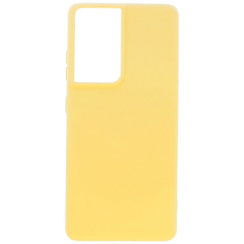 Mode farve TPU taske Samsung Galaxy S21 Ultra Yellow