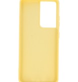 Coque en TPU Fashion Color Samsung Galaxy S21 Ultra Jaune