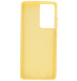 Mode farve TPU taske Samsung Galaxy S21 Ultra Yellow