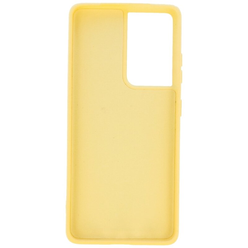 Mode farve TPU taske Samsung Galaxy S21 Ultra Yellow
