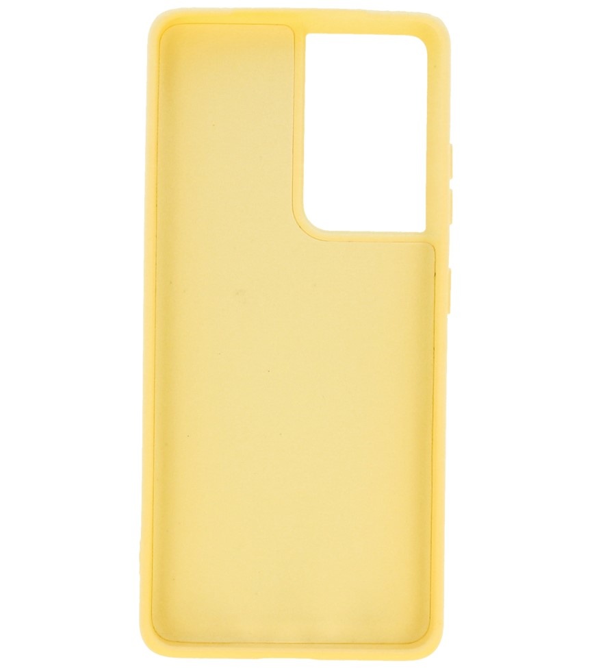 Estuche de TPU en color de moda Samsung Galaxy S21 Ultra Amarillo