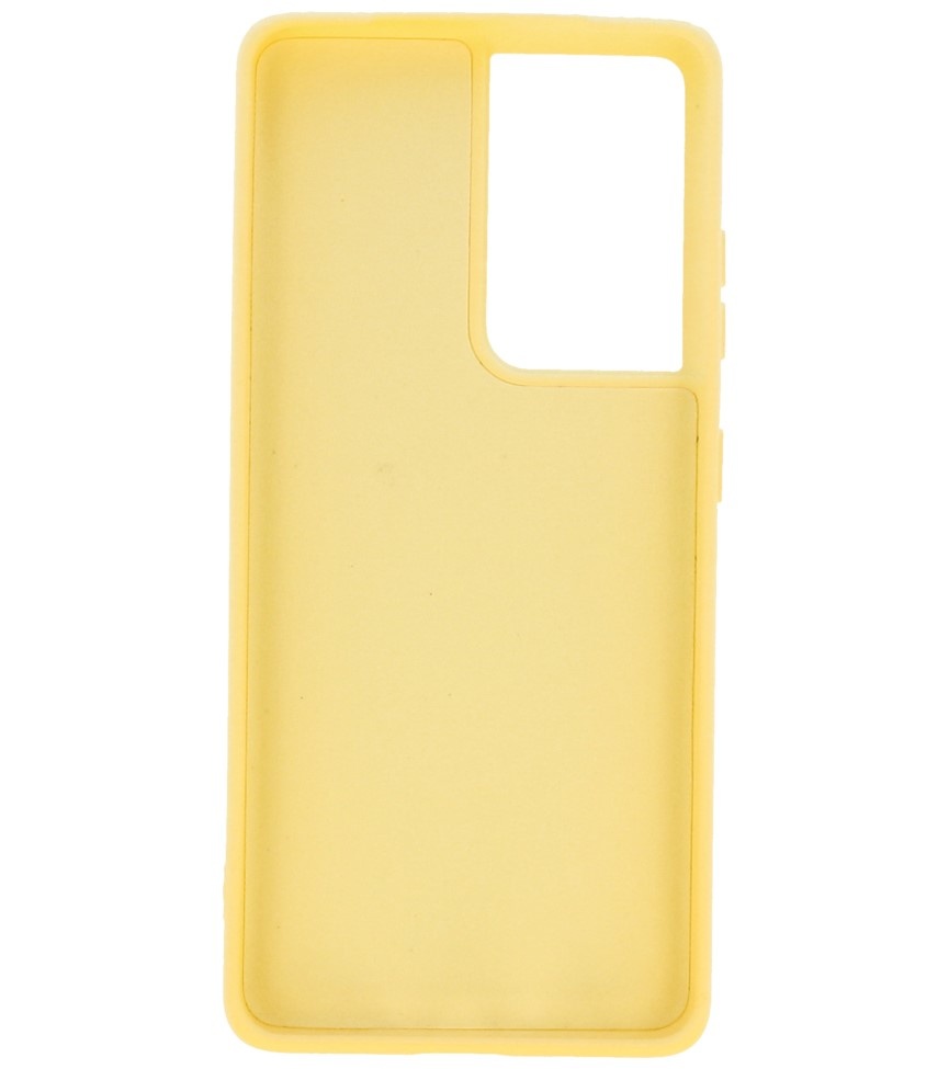 Fashion Color TPU Case Samsung Galaxy S21 Ultra Yellow