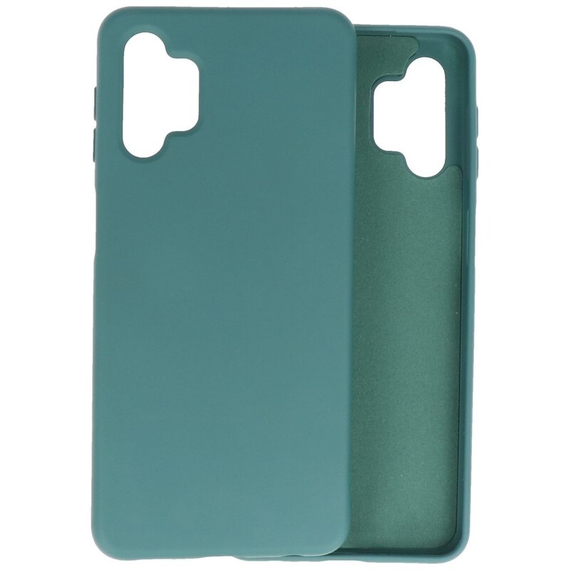 Coque en TPU Fashion Color Samsung Galaxy A32 5G Vert Foncé