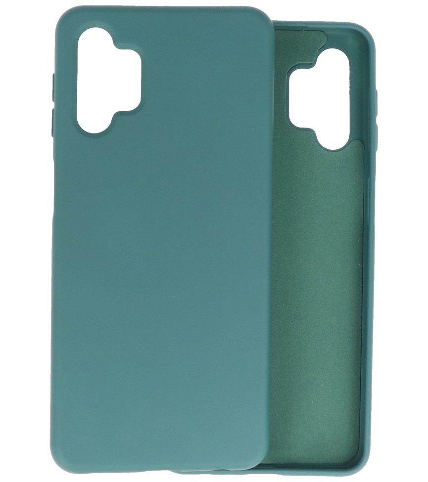 Custodia in TPU colore moda per Samsung Galaxy A32 5G verde scuro