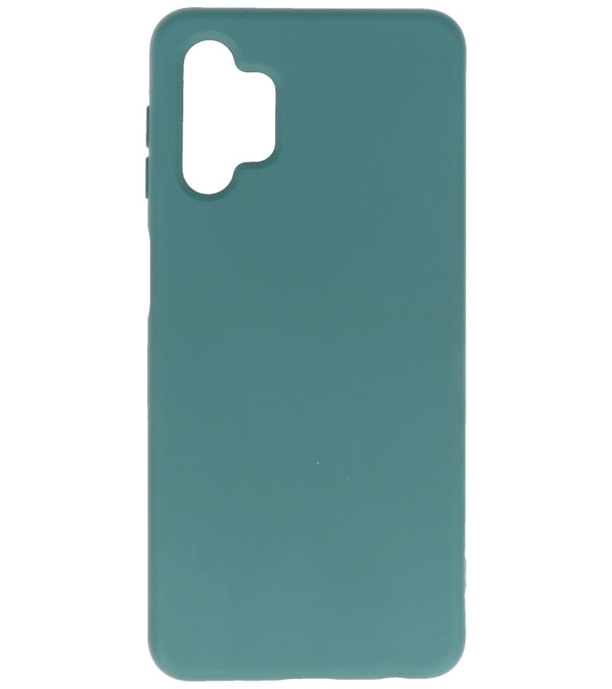 Estuche de TPU en color de moda Samsung Galaxy A32 5G Verde oscuro