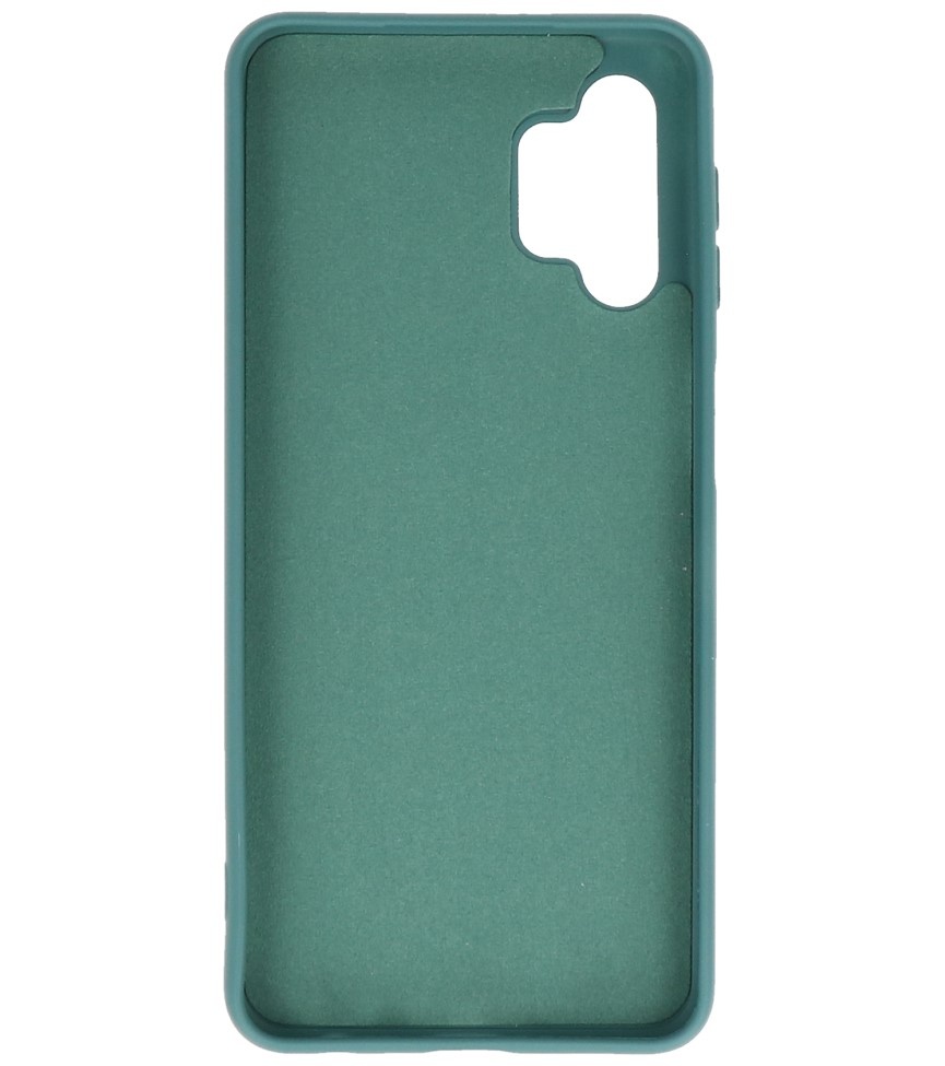 Estuche de TPU en color de moda Samsung Galaxy A32 5G Verde oscuro