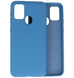 Carcasa de TPU de color de moda de 2.0 mm de grosor para Samsung Galaxy M21 / M21s Azul marino