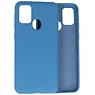 Carcasa de TPU de color de moda de 2.0 mm de grosor para Samsung Galaxy M21 / M21s Azul marino