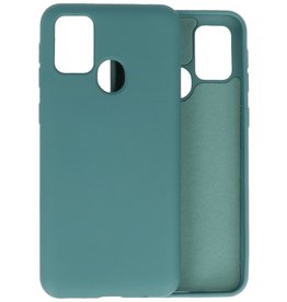 Carcasa de TPU de color de moda gruesa de 2.0 mm para Samsung Galaxy M21 / M21s verde oscuro