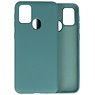 Carcasa de TPU de color de moda gruesa de 2.0 mm para Samsung Galaxy M21 / M21s verde oscuro