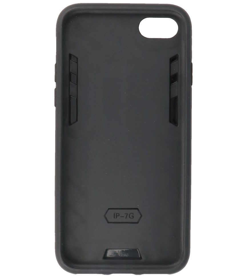 Stand Hardcase Backcover voor iPhone SE 2020 / 8 / 7 Zilver