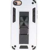 Stand Hardcase Backcover voor iPhone SE 2020 / 8 / 7 Zilver