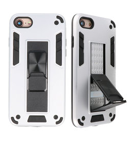 Carcasa trasera rígida Stand para iPhone SE 2020/8/7 Plata