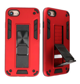 Carcasa trasera rígida Stand para iPhone SE 2020/8/7 Rojo