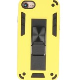 Carcasa trasera rígida Stand para iPhone SE 2020/8/7 Amarillo