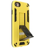 Carcasa trasera rígida Stand para iPhone SE 2020/8/7 Amarillo