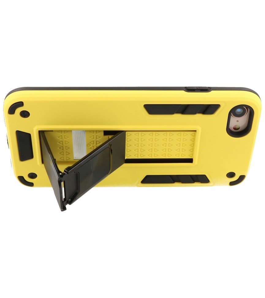 Carcasa trasera rígida Stand para iPhone SE 2020/8/7 Amarillo