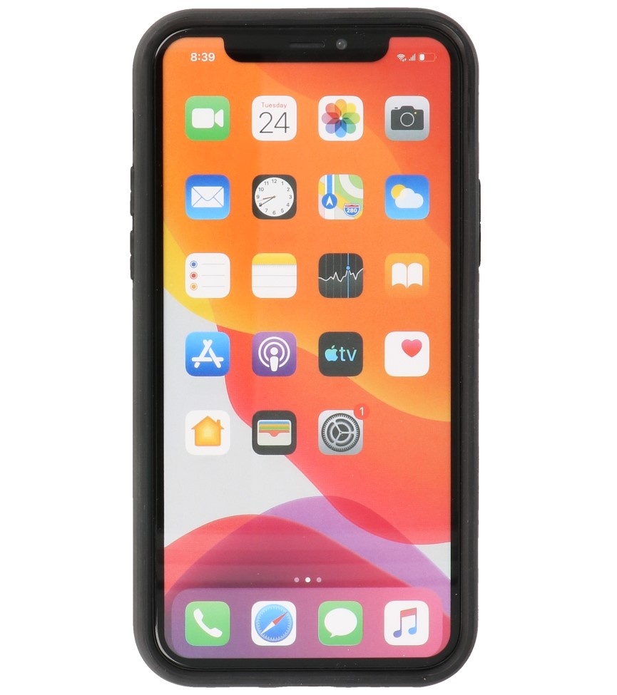 Stand Hardcase Backcover voor iPhone 11 Pro Zilver