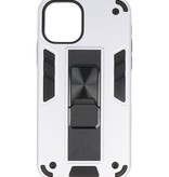 Stand Hardcase Backcover voor iPhone 11 Pro Zilver